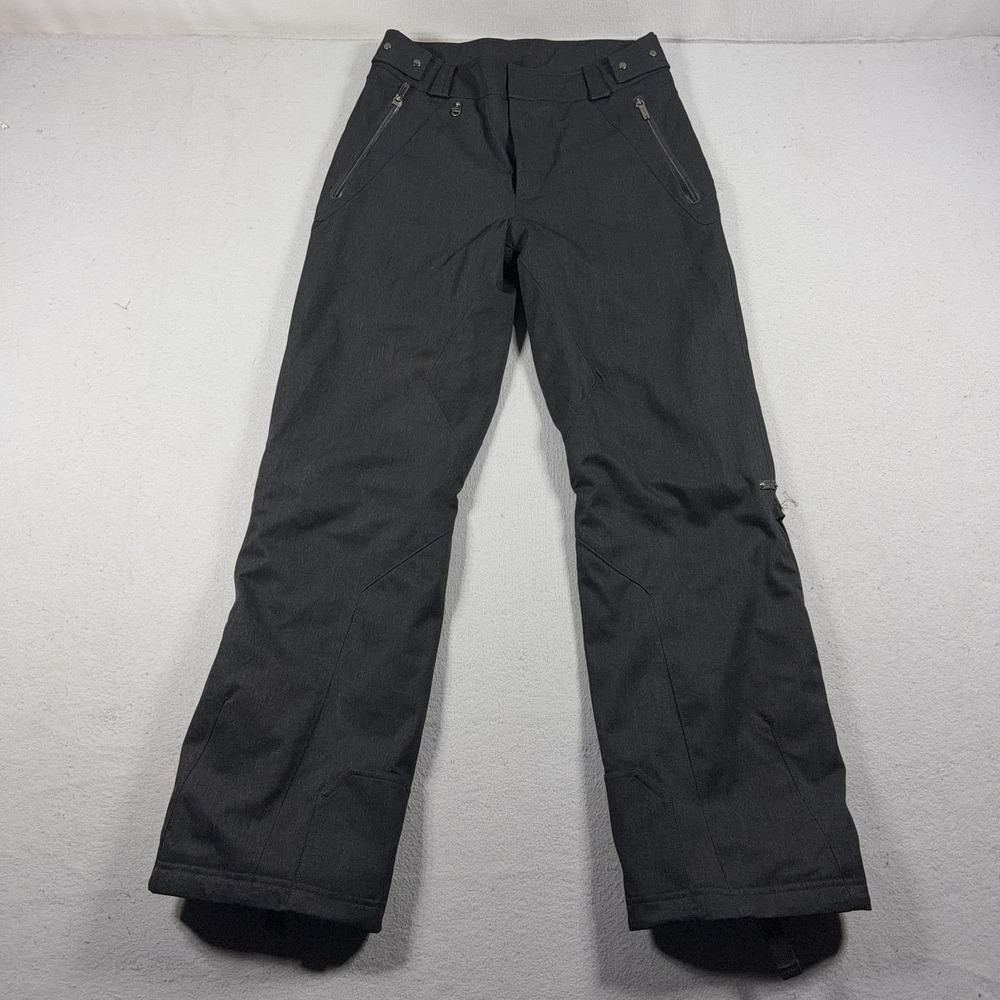 Spyder Snow Pants Women 8 Gray Insulated Skiing Bootcut Zip Pockets Winter